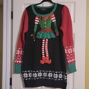 United States Sweaters Holiday Ugly Christmas Sweater Elf Girl Sz XL